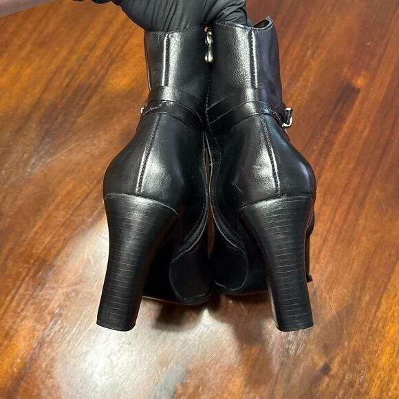 Harley Davidson Snip Toe Black Leather Healed Boots Women’s US 7 M - Picture 5 of 9